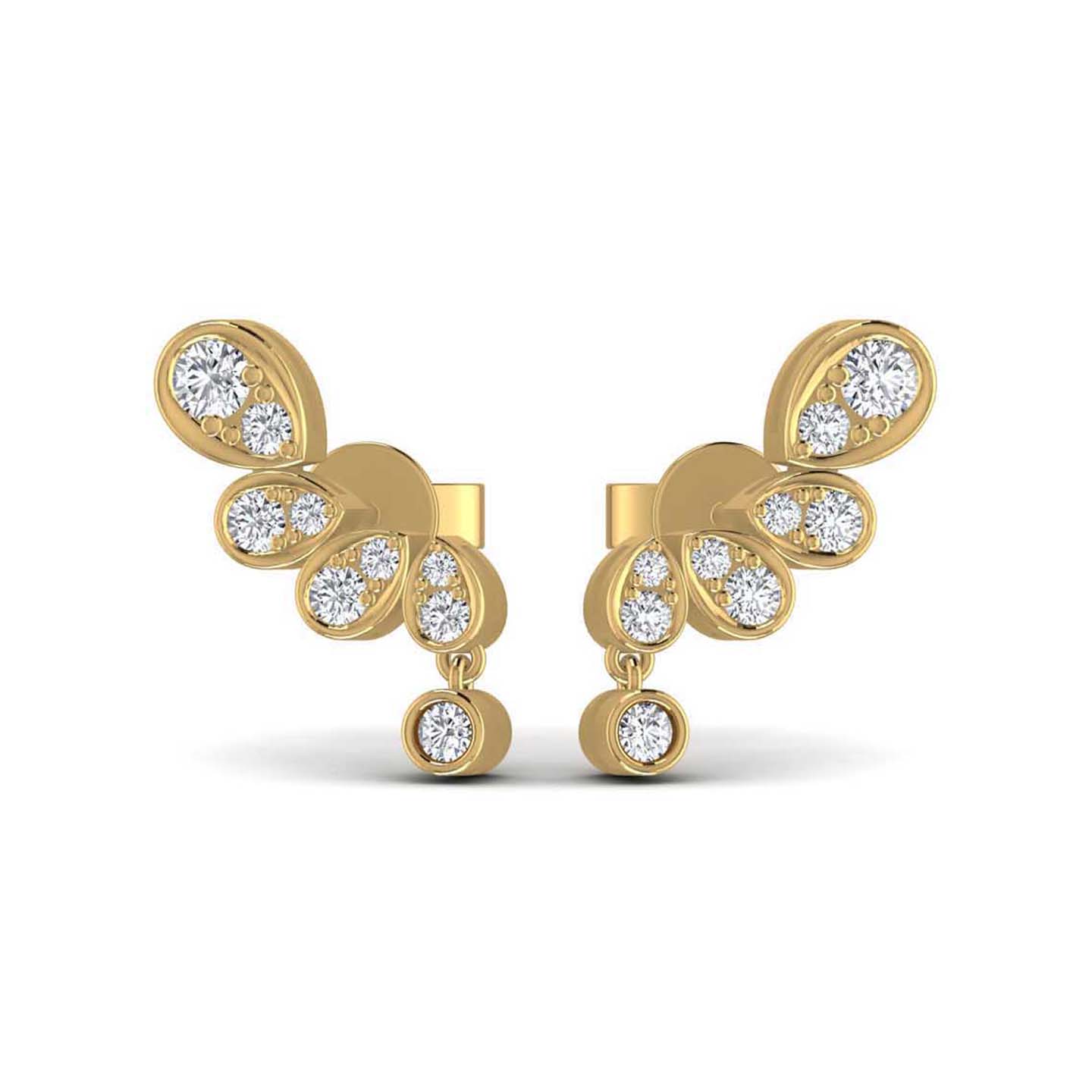 Diamond Gold Stud Earring