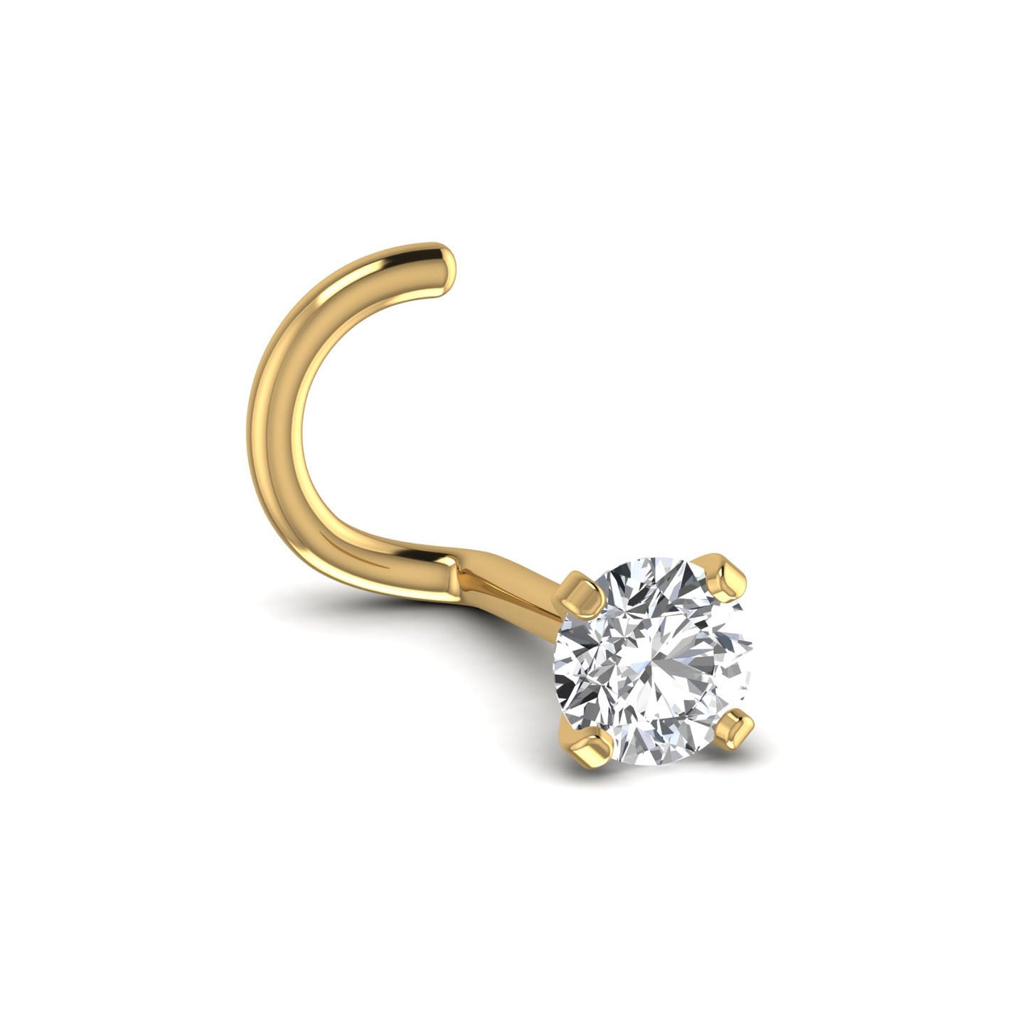Single Stone Diamond Nose Pin