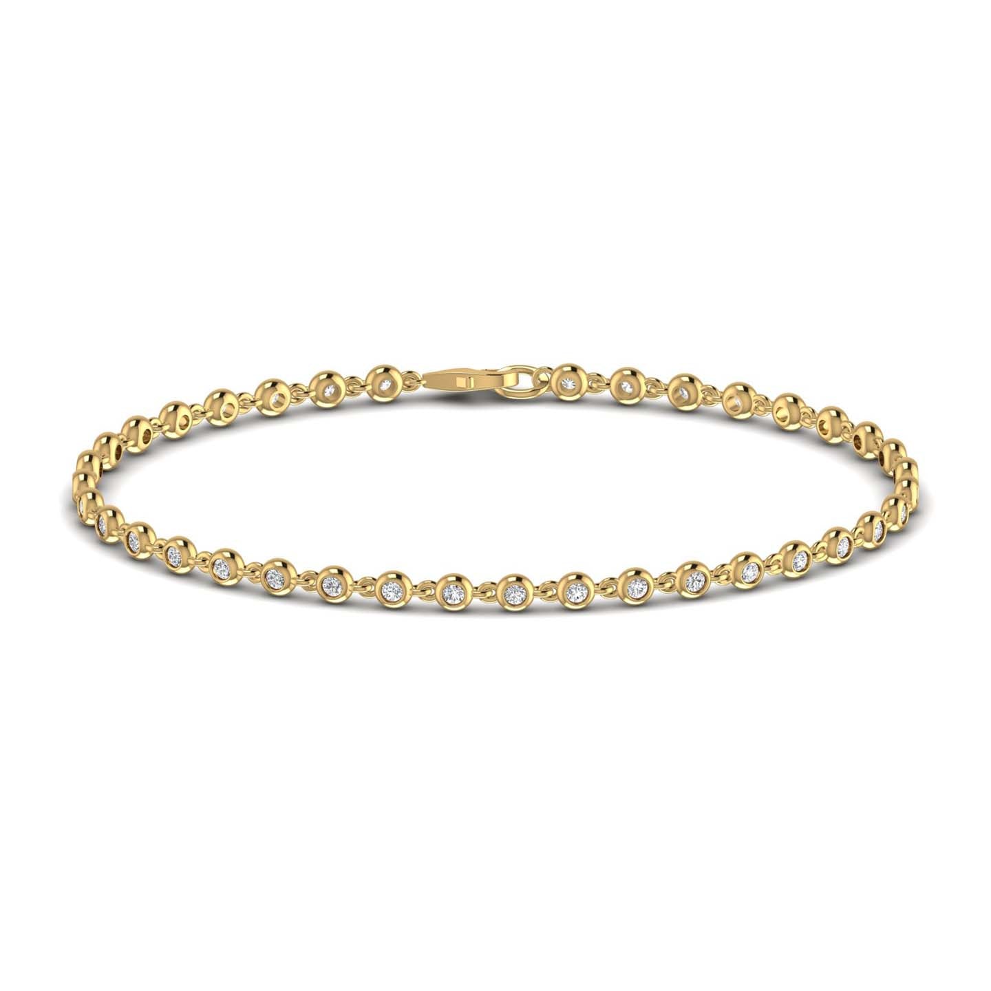 Round Diamond Gold Bracelet