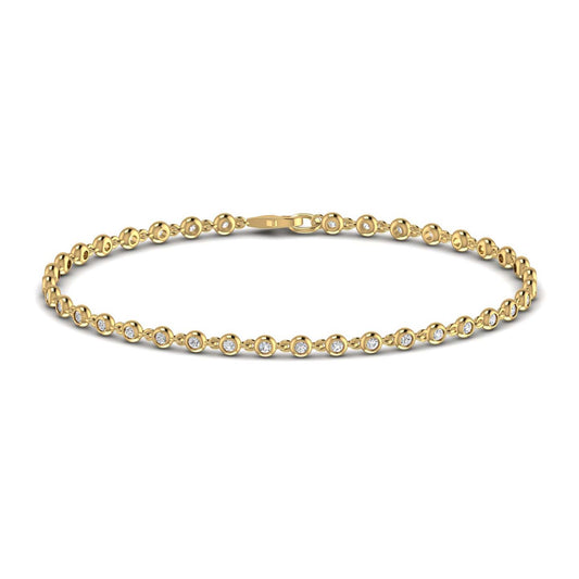 Round Diamond Gold Bracelet