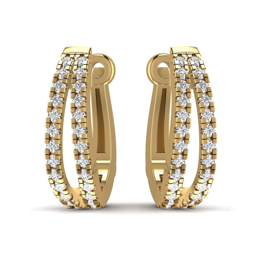 Diamond Hoop Earrings