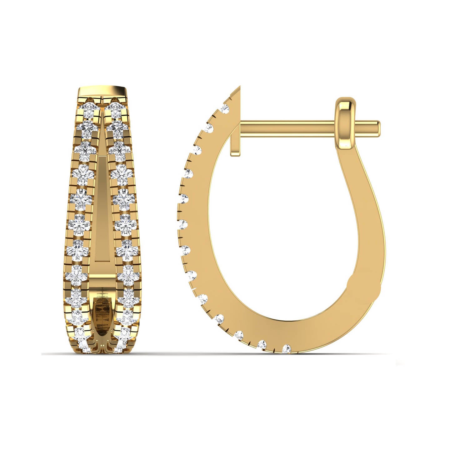Diamond Hoop Earrings