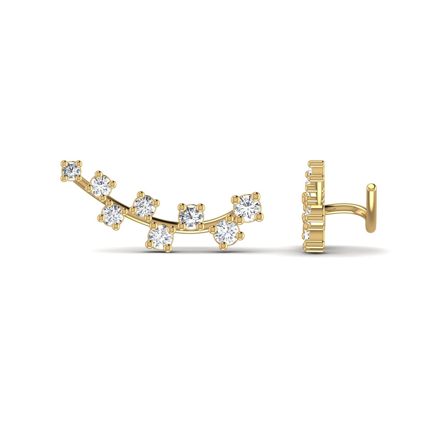 Diamond Gold Stud Earring