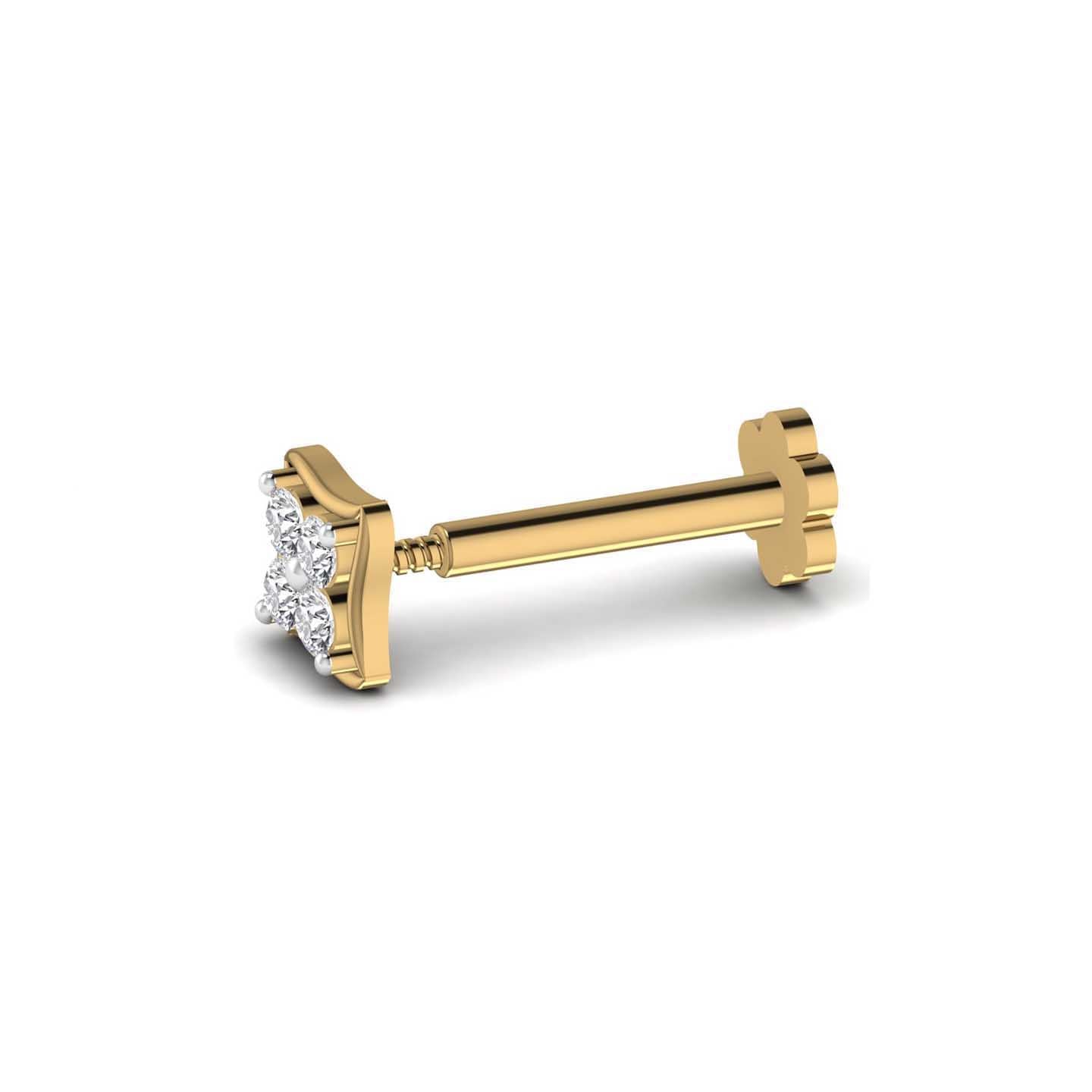 lab diamond nose pin