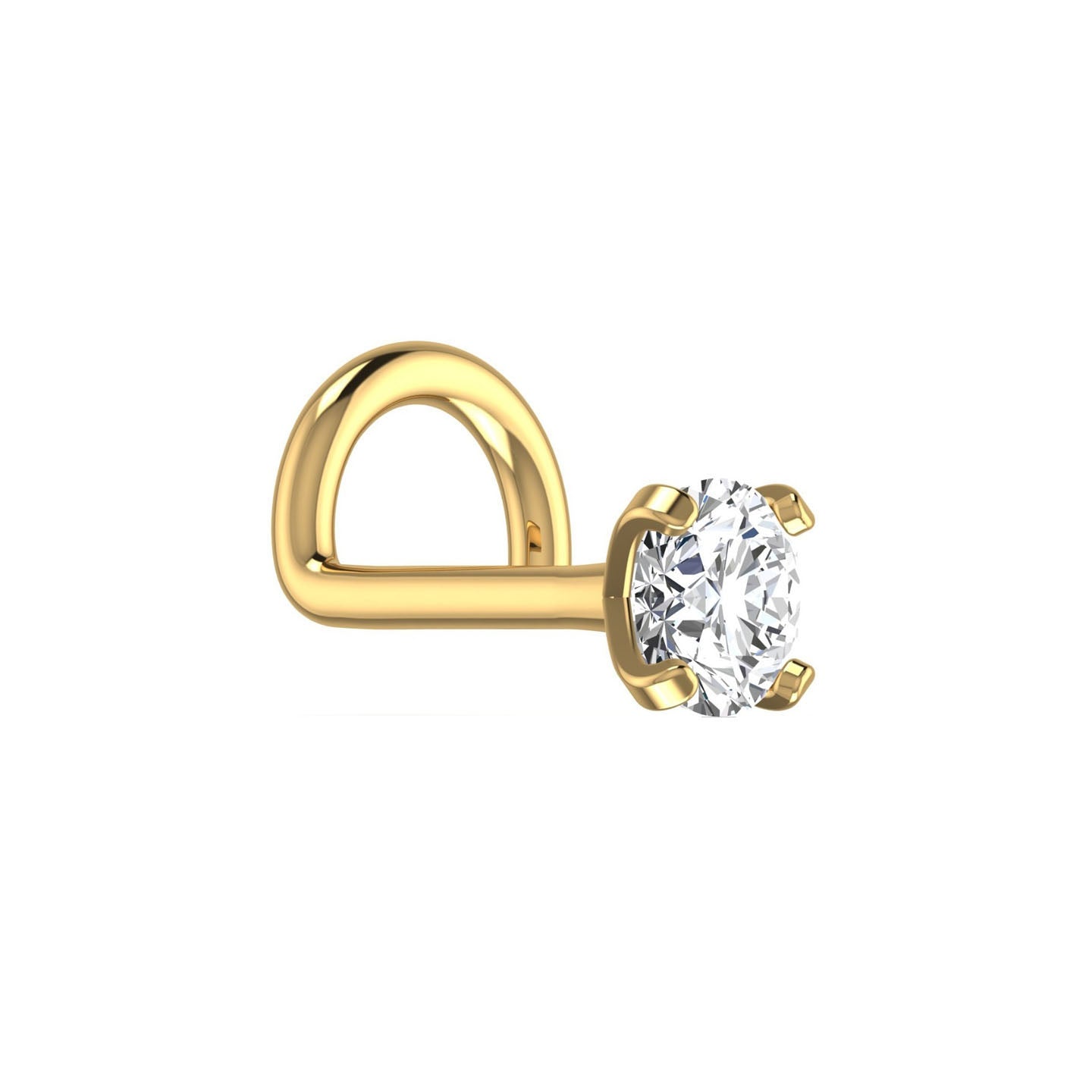 Single Stone Diamond Nose Pin