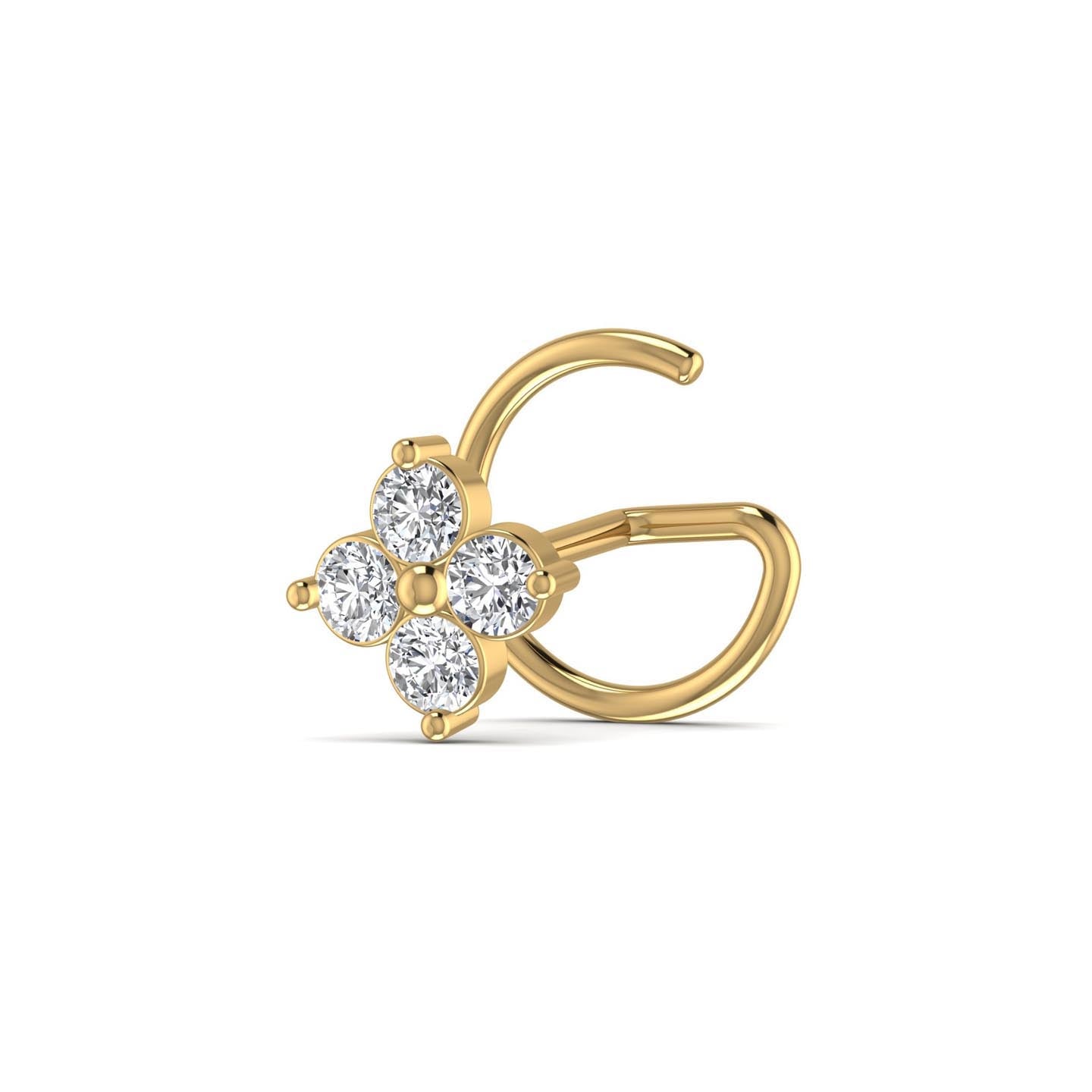 lab diamond nose pin