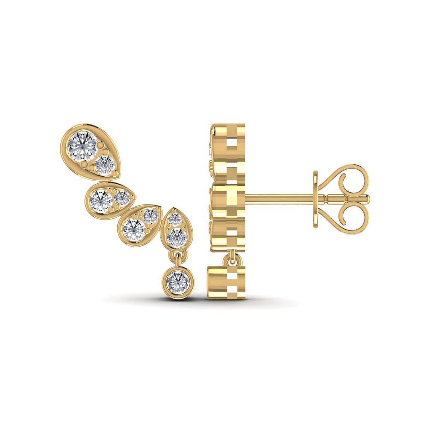 Diamond Gold Stud Earring