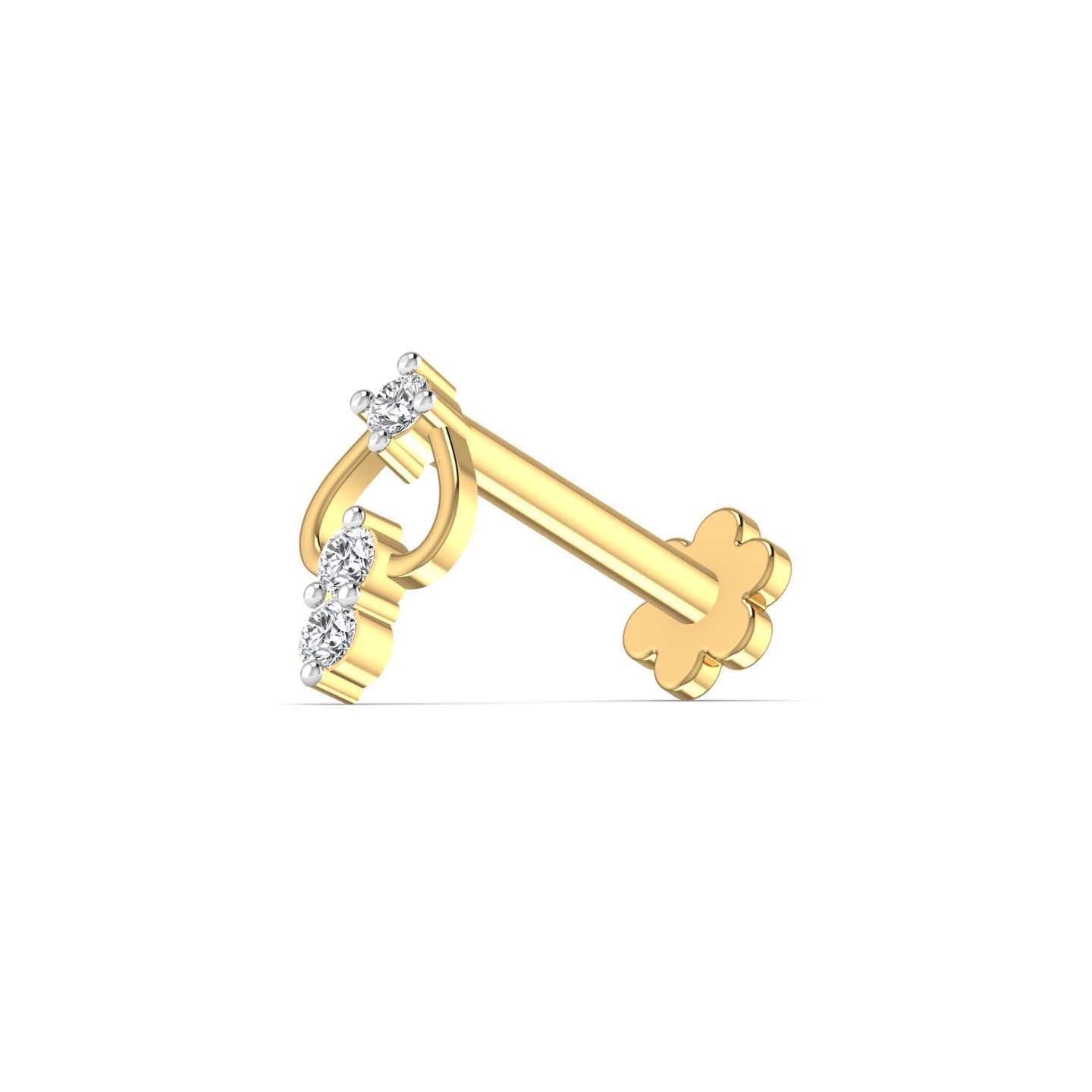 Diamond Drop Nose Pin