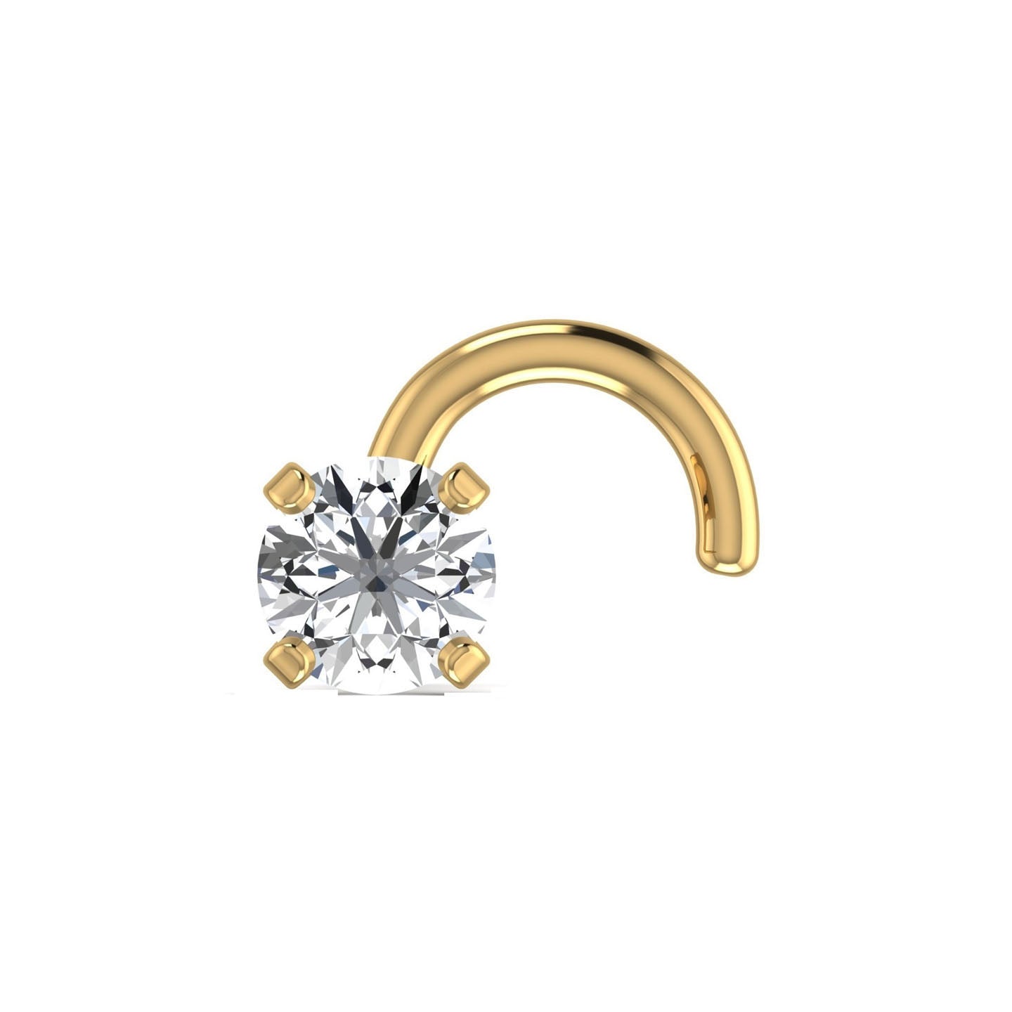 Single Stone Diamond Nose Pin