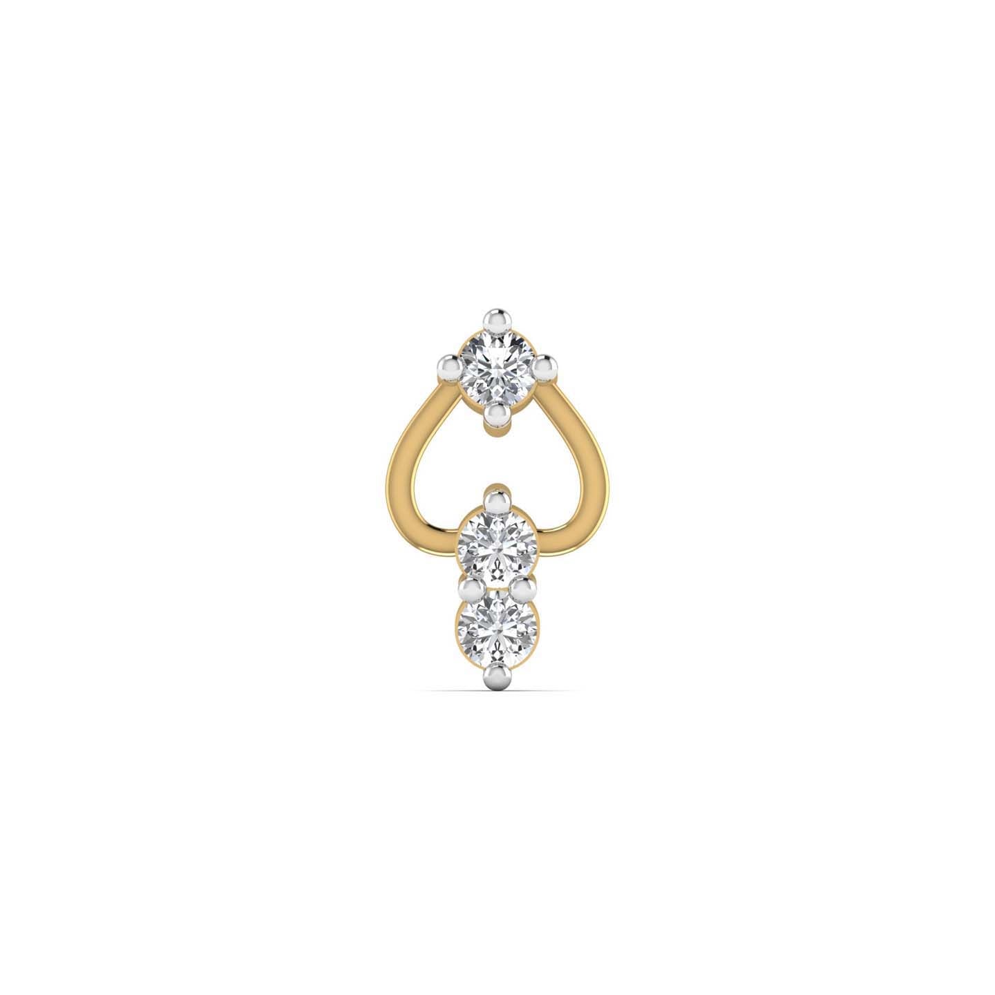 Diamond Drop Nose Pin