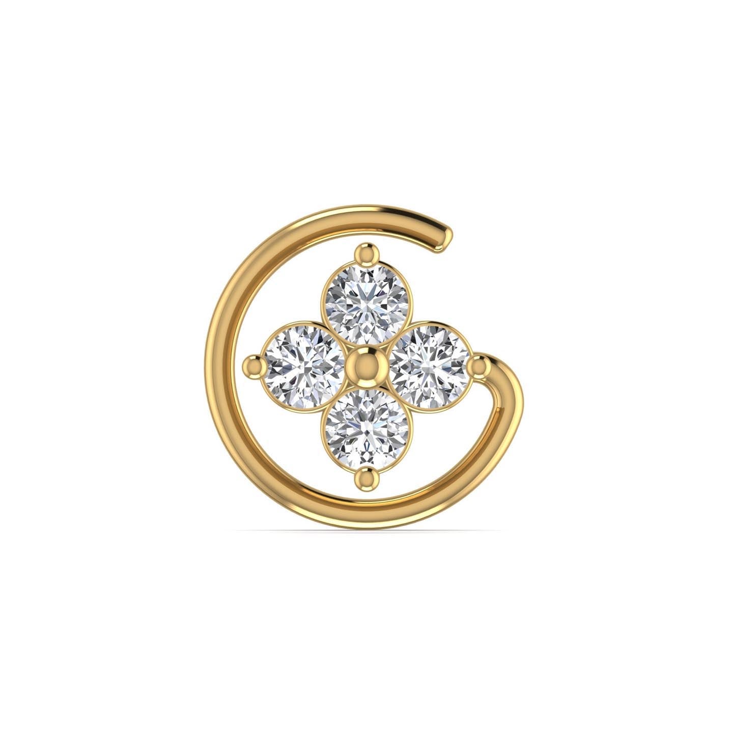 lab diamond nose pin
