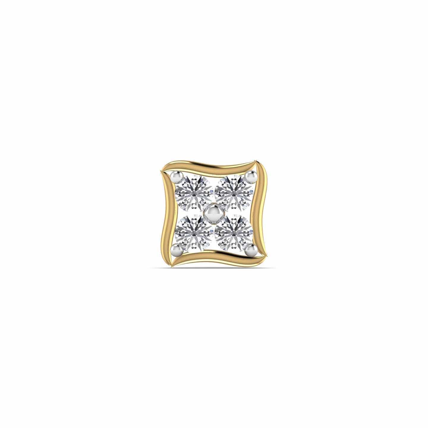 lab diamond nose pin