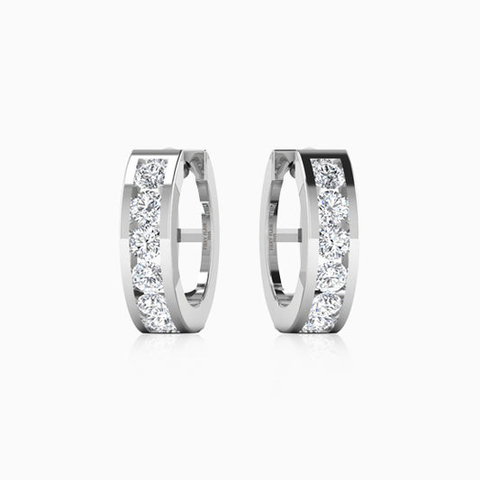 Silver Aura Hoop Earring