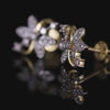 Silver Floral Opulence Stud Earrings