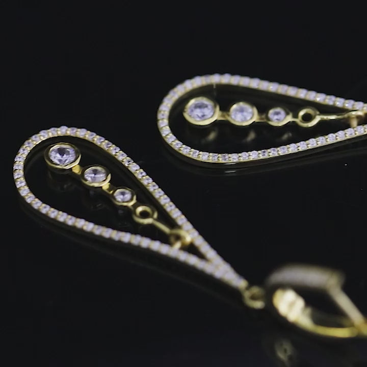 Sterling Silver Long Drop Earrings