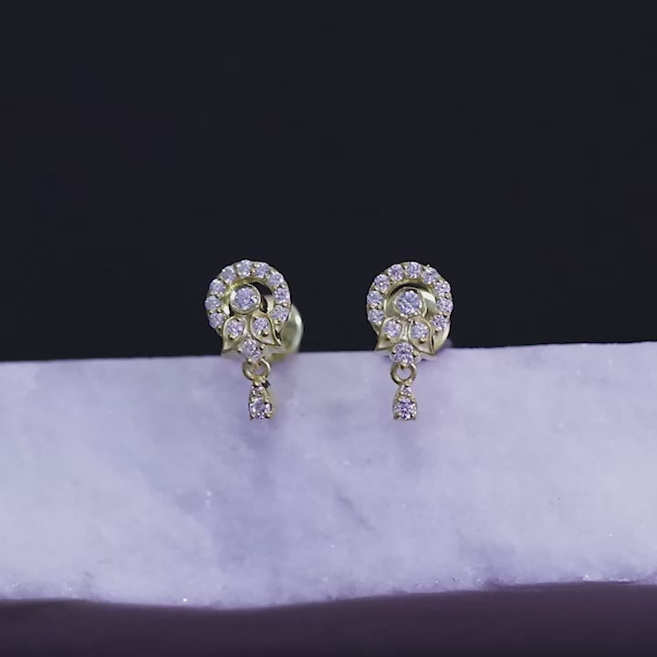 Silver Luminescent Stud Earrings