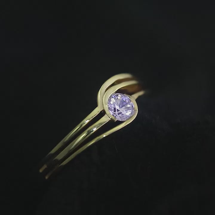 Solitaire Silver Ring