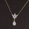 Floral Silver Pendant Necklace