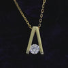 Single Stone Silver Pendant Necklace