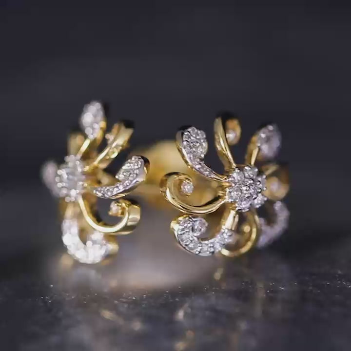 Silver Swirls Stud Earrings