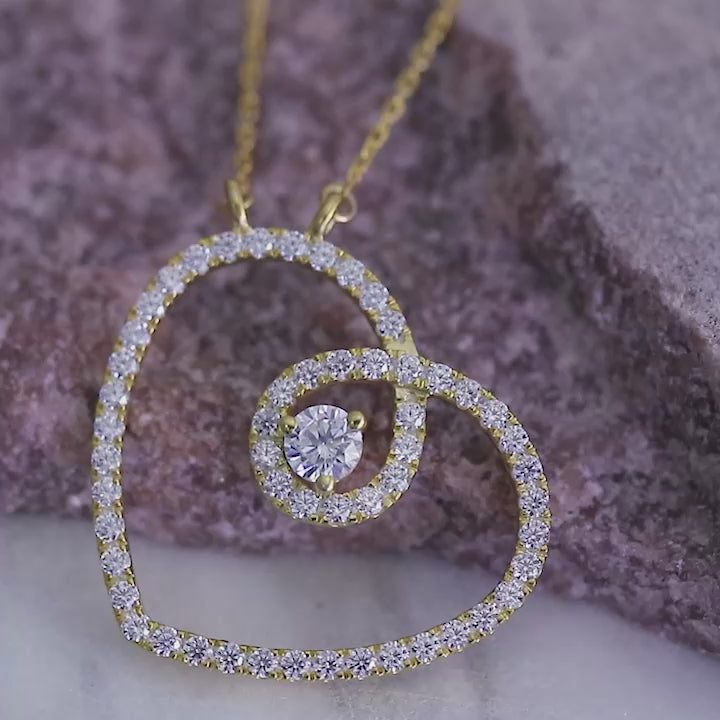 Heart Silver Pendant Necklace