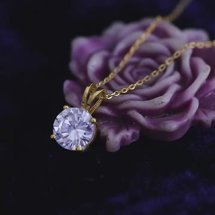 Solitary Silver Pendant Necklace