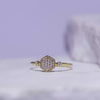 Hexagonal Silver Ring