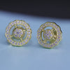 Silver Gleaming Stud Earrings
