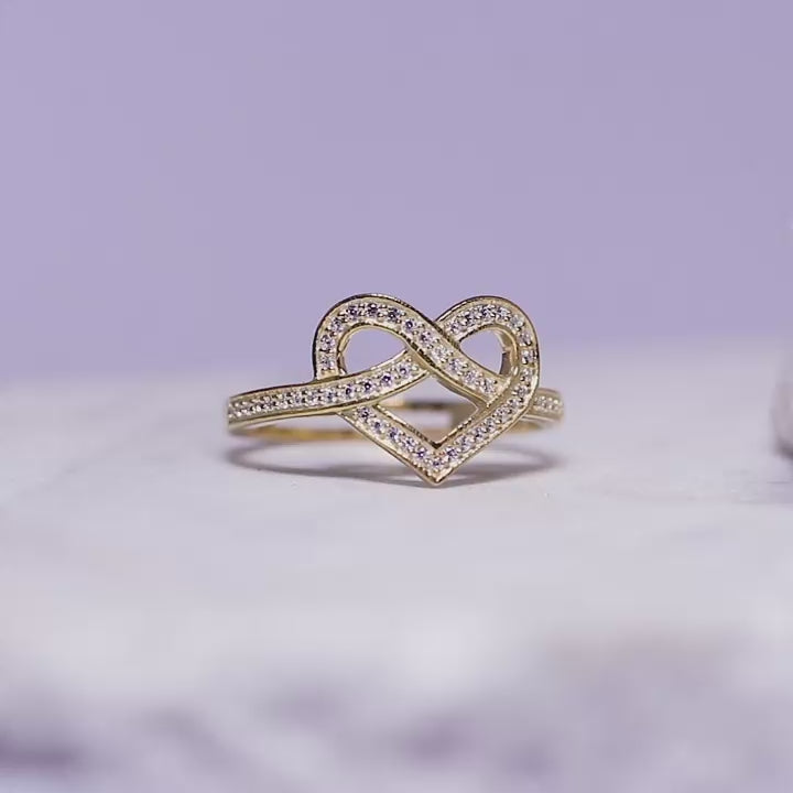 Infinite Heart Shape Silver Ring