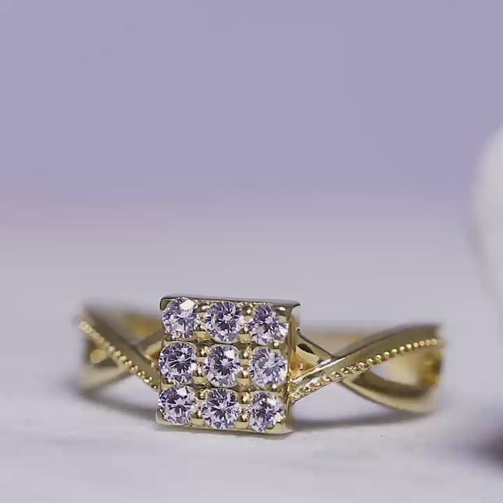 Square Sterling Silver Ring