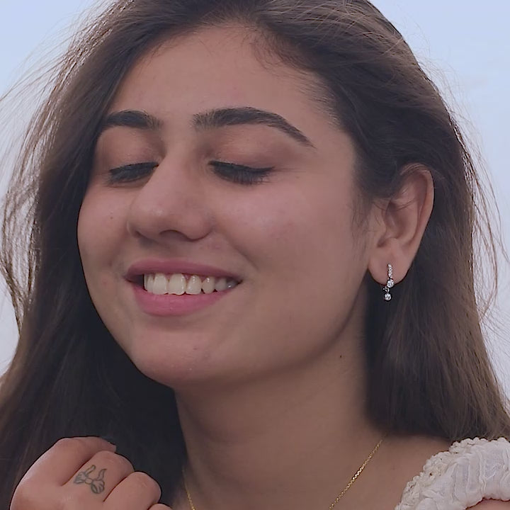 Diamond Gold Hoop Earrings