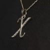 Silver Letter Pendant Necklace