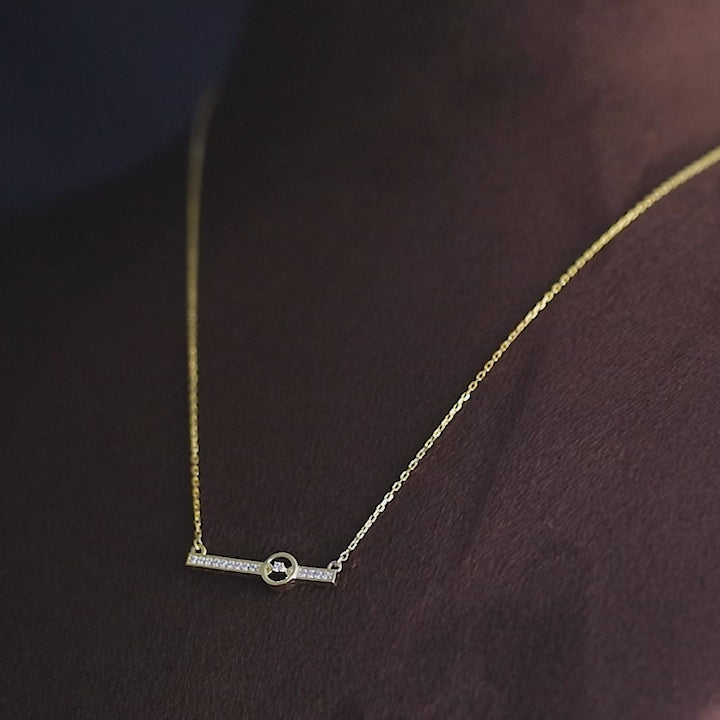 Silver Bar Pendant Necklace