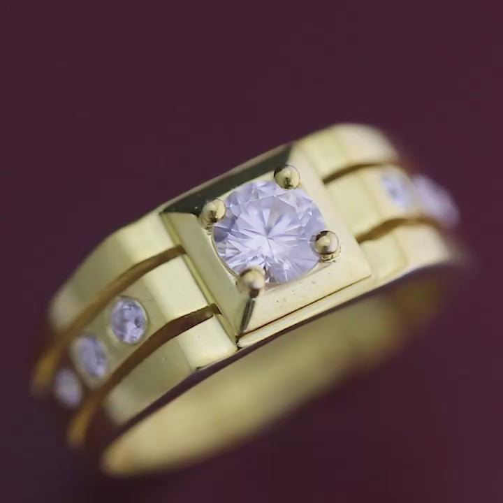 Men's Solitary Silver Ring