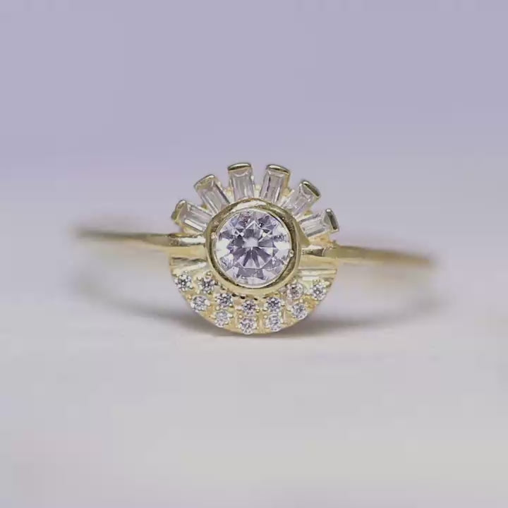 Solitaire Silver Ring