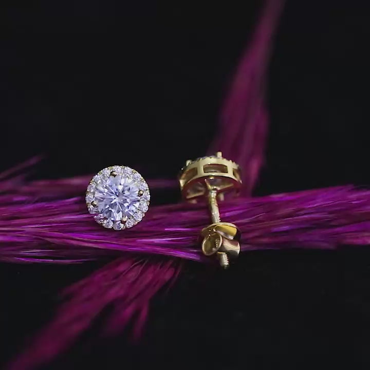 Diamond Sparky Gold Stud Earring