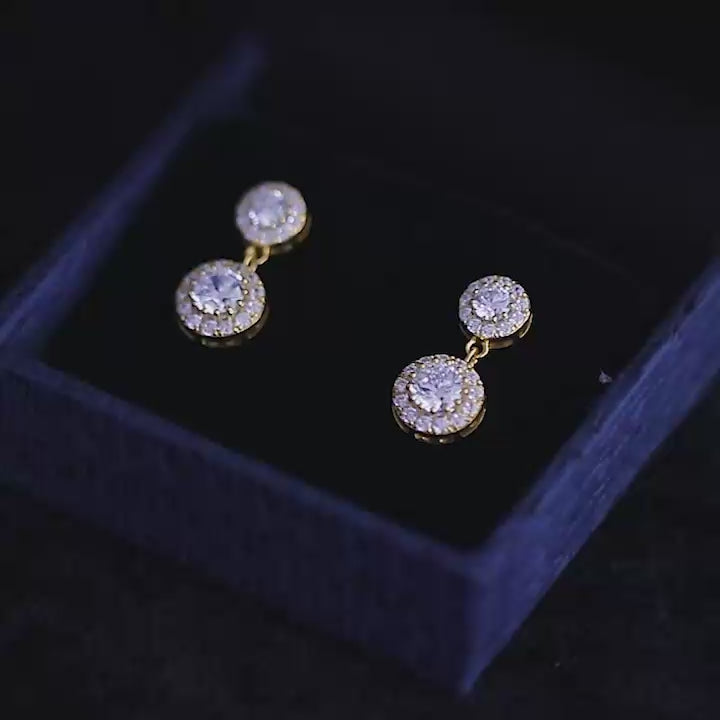 Silver Solitaire Drop Earring