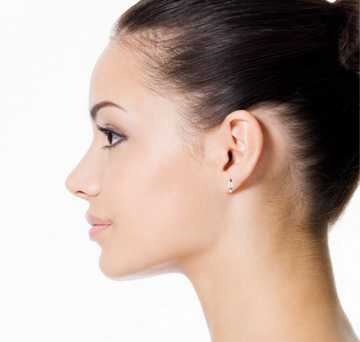 Silver stud earrings